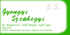 gyongyi szephegyi business card